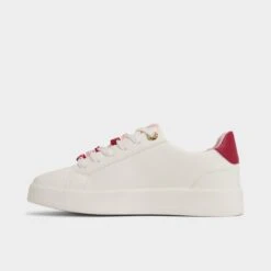 Aldo Cherrylove Women's Low-Top Sneakers with Gold Heart Accents -The Aldo Shop product 14043843 cherrylove white 100 002 043 alt2 sq gy