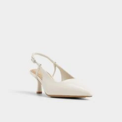 Aldo Adan Pointed Toe Slingback Kitten Heels -The Aldo Shop product 14051586 adan white 121 001 042 alt3 sq gy