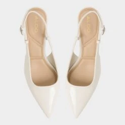 Aldo Adan Pointed Toe Slingback Kitten Heels -The Aldo Shop product 14051586 adan white 121 001 042 alt5 sq gy