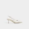 Aldo Adan Pointed Toe Slingback Kitten Heels -The Aldo Shop product 14051586 adan white 121 001 042 main sq gy