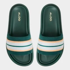 Aldo Nydelagan Green Striped Slide Sandals -The Aldo Shop product 14053503 nydelagan green 342 003 027 alt5 sq gy