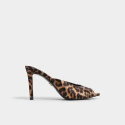 Aldo Elenara Leopard Print Pointed Toe Stiletto Mules