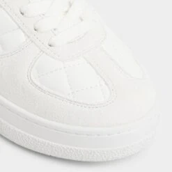 Aldo Deevale Women's Low-Top Quilted Leather Sneakers -The Aldo Shop product 14053615 deevale white 100 002 039 alt4 sq gy