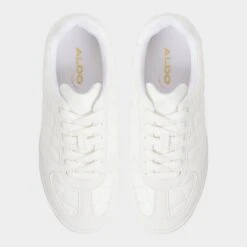 Aldo Deevale Women's Low-Top Quilted Leather Sneakers -The Aldo Shop product 14053615 deevale white 100 002 039 alt5 sq gy