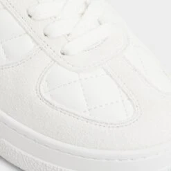 Aldo Deevale Women's Low-Top Quilted Leather Sneakers -The Aldo Shop product 14053615 deevale white 100 002 039 detail sq gy