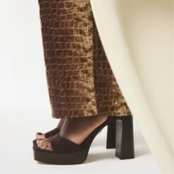 Aldo Lothon Women's Brown Suede Platform Block Heels -The Aldo Shop product 14054847 lothon brown 201 001 046 look part sq gy