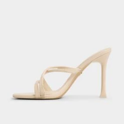 Aldo Velaia Women's Leather Cross-Strap Stiletto Mules -The Aldo Shop product 14055374 velaia beige 276 002 033 alt2 sq gy