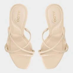 Aldo Velaia Women's Leather Cross-Strap Stiletto Mules -The Aldo Shop product 14055374 velaia beige 276 002 033 alt5 sq gy