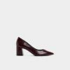 Aldo Ybalelin Burgundy Patent Pointed-Toe Block Heel Pumps -The Aldo Shop product 14055461 ybalelin red 640 002 033 main sq gy