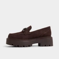 Aldo Oneameth Suede Lug Platform Loafers - Coffee Brown -The Aldo Shop product 14058772 oneameth brown 201 001 046 alt2 sq gy