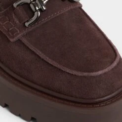 Aldo Oneameth Suede Lug Platform Loafers - Coffee Brown -The Aldo Shop product 14058772 oneameth brown 201 001 046 detail sq gy