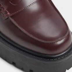Aldo Cadaycia - Women's Burgundy Platform Lug Sole Penny Loafers -The Aldo Shop product 14058782 cadaycia red 601 001 042 detail sq gy