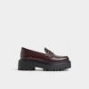 Aldo Cadaycia - Women's Burgundy Platform Lug Sole Penny Loafers -The Aldo Shop product 14058782 cadaycia red 601 001 042 main sq gy
