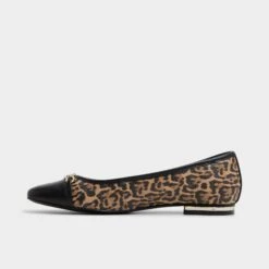 Aldo Krishelle Women's Leopard Print Ballet Flats with Gold Trim -The Aldo Shop product 14058788 krishelle multi 967 002 009 alt2 sq gy