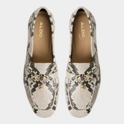 Aldo Ybilide Women's Snake-Print Leather Loafers -The Aldo Shop product 14058813 ybilide white 122 002 044 alt5 sq gy