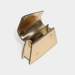 Aldo Aellaax Women's Gold Trapeze Bag with Knotted Handles -The Aldo Shop product 14076715 aellaax gold 712 002 029 alt2 sq gy