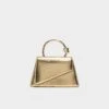 Aldo Aellaax Women's Gold Trapeze Bag with Knotted Handles