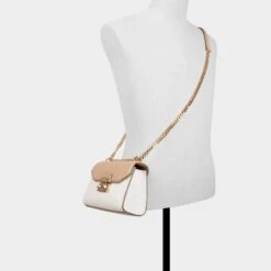 Aldo Crelalle Mini Crossbody Bag with Chain Detail -The Aldo Shop product 14076738 crelalle white 110 002 029 alt3 sq gy