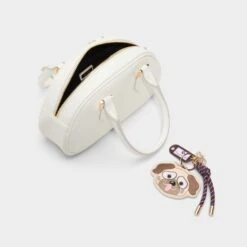 Aldo Bffhandbag - White Leather Half-Moon Satchel -The Aldo Shop product 14076749 bffhandbag white 100 002 029 alt2 sq gy