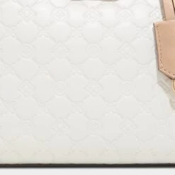 Aldo Crelally Embossed Leather Trapezoid Handbag - Neutral -The Aldo Shop product 14076809 crelally white 110 002 029 detail sq gy