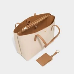 Aldo Ysabelle Two-Tone Faux Leather Tote with Removable Pouch -The Aldo Shop product 14076825 ysabelle beige 168 002 043 alt2 sq gy