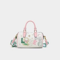 Aldo Fisney Leather Barrel Bag with Detachable Web Strap