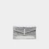 Aldo Laribling Silver Mesh Envelope Clutch Bag