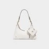 Aldo Mtl72purseex Leather Shoulder Bag with Removable Triangle Pouch