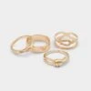 Aldo Knotta Gold-Tone Rope Knot & Pave Ring Stack -The Aldo Shop product 14088312 knotta multi 972 main sq gy