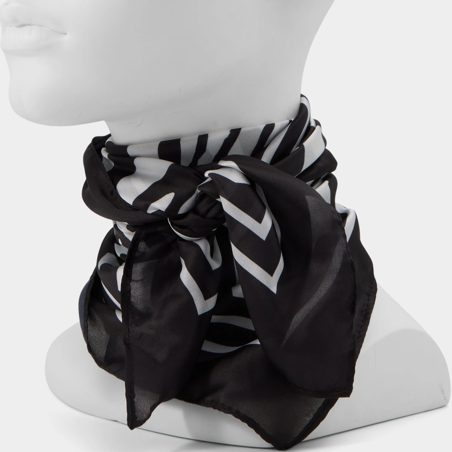 Aldo Zebria Silk Zebra Print Fashion Wrap & Hair Tie 4 Aldo Zebria Silk Zebra Print Fashion Wrap & Hair Tie - Image 2