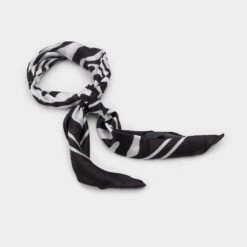Aldo Zebria Silk Zebra Print Fashion Wrap & Hair Tie