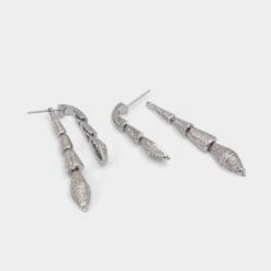 Aldo Serrpente Articulated Pave Crystal Serpent Drop Earrings