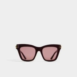 Aldo Collete Square Acetate Sunglasses - Pink Tinted