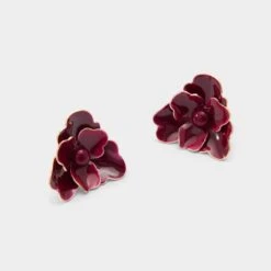 Aldo Luccyymini Red Floral Clip-On Earrings