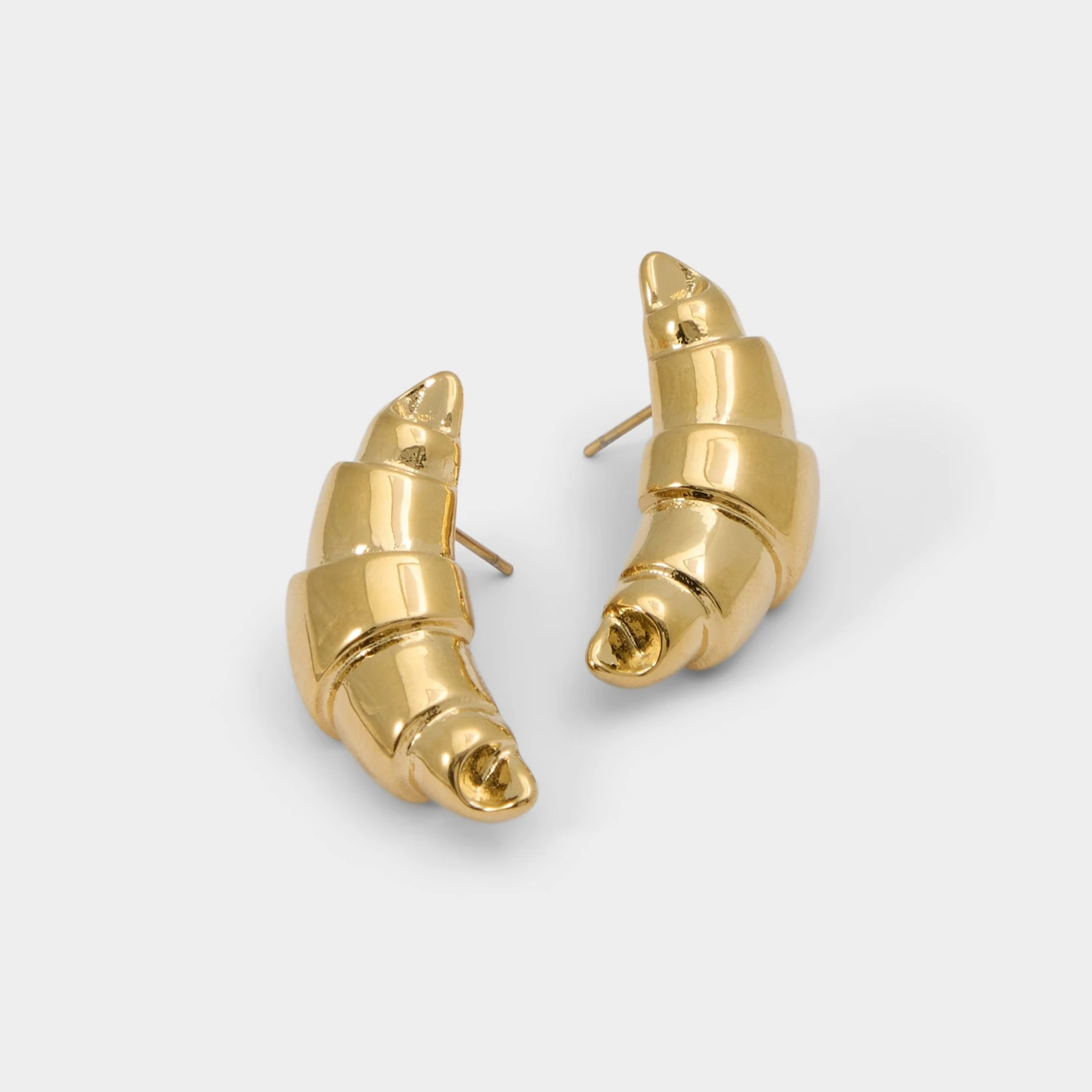 Aldo Croissants Glossy Metal Stud Earrings 3 Aldo Croissants Glossy Metal Stud Earrings