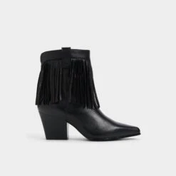 Aldo Jollene Fringe Leather Ankle Boots