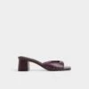 Aldo Aneky Merlot Snake-Effect Square Toe Block Heel Mules 1 Aldo Aneky Merlot Snake-Effect Square Toe Block Heel Mules -The Aldo Shop product 14115078 aneky red 601 002 044 main sq gy