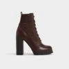Aldo Rebellious Women's Espresso Leather Block Heel Boots with Lug Sole -The Aldo Shop product 14116296 rebellious brown 240 001 043 main sq gy