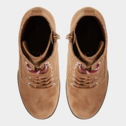 Aldo Rebelliously Women's Brown Suede Lace-Up Block Heel Boots -The Aldo Shop product 14116624 rebelliously brown 230 001 046 alt5 sq gy