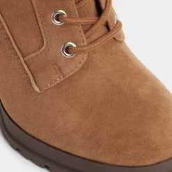 Aldo Rebelliously Women's Brown Suede Lace-Up Block Heel Boots -The Aldo Shop product 14116624 rebelliously brown 230 001 046 detail sq gy