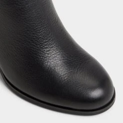 Aldo Noemia Women's Grained Leather Ankle Boots with Stacked Block Heel -The Aldo Shop product 14116982 noemia black 001 001 043 alt4 sq gy
