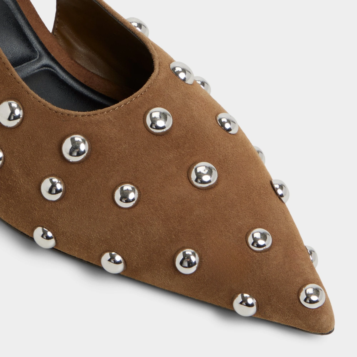 Aldo Naiarah Studded Suede Kitten Heel Slingbacks 7 Aldo Naiarah Studded Suede Kitten Heel Slingbacks - Image 5