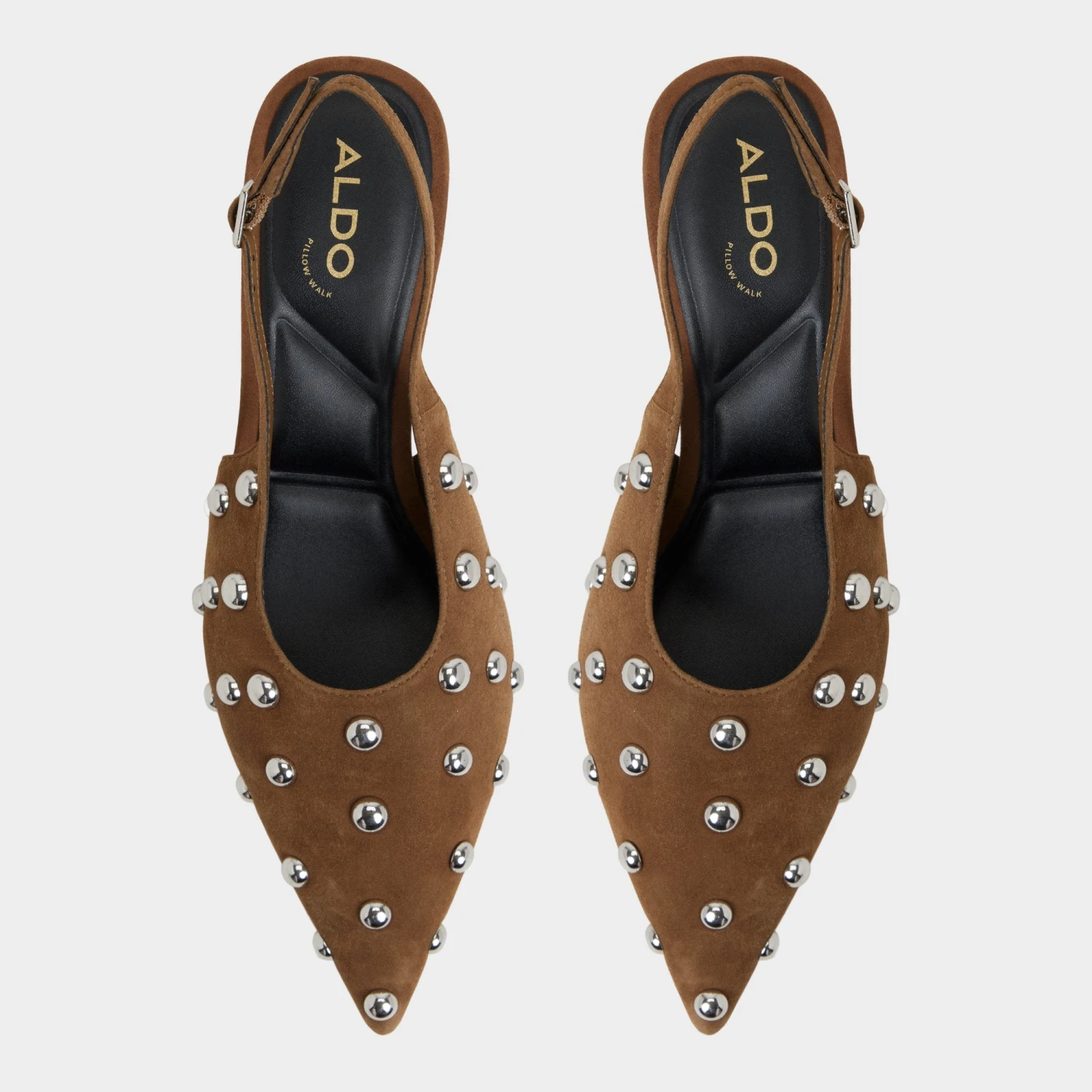 Aldo Naiarah Studded Suede Kitten Heel Slingbacks 8 Aldo Naiarah Studded Suede Kitten Heel Slingbacks - Image 6