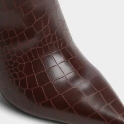 Aldo Saphiria Brown Croc-Embossed Knee-High Boots -The Aldo Shop product 14118411 saphiria brown 201 002 004 detail sq gy