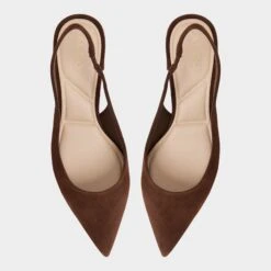 Aldo Uliana Women's Suede Slingback with Squared Block Heel -The Aldo Shop product 14119638 uliana brown 201 001 046 alt5 sq gy