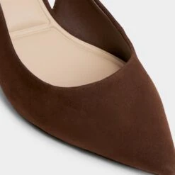 Aldo Uliana Women's Suede Slingback with Squared Block Heel -The Aldo Shop product 14119638 uliana brown 201 001 046 detail sq gy