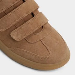 Aldo Tefi Women's Suede Triple Velcro Sneakers -The Aldo Shop product 14121934 tefi beige 234 001 046 alt4 sq gy