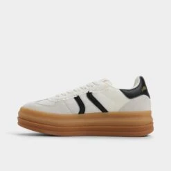 Aldo Elabrintar Women's Chunky Gum Sole Canvas Sneakers -The Aldo Shop product 14134385 elabrintar white 122 002 029 alt2 sq gy