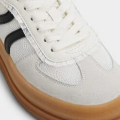 Aldo Elabrintar Women's Chunky Gum Sole Canvas Sneakers -The Aldo Shop product 14134385 elabrintar white 122 002 029 detail sq gy