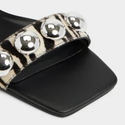 Aldo Katalena Studded Zebra Print Sandals 14 Aldo Katalena Studded Zebra Print Sandals -The Aldo Shop product 14134392 katalena white 122 001 037 alt4 sq gy